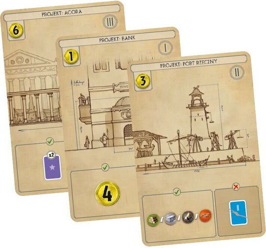 Game Expansion 7 Wonders Buildings (PL) for 3-7 Players 10+ Years Old (PL) Rebel Games