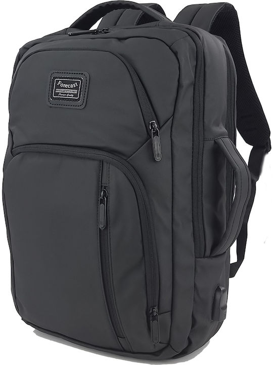 Forecast Waterproof Laptop Backpack for 15.6" Laptop with USB Port in Black Color 2109-mayro