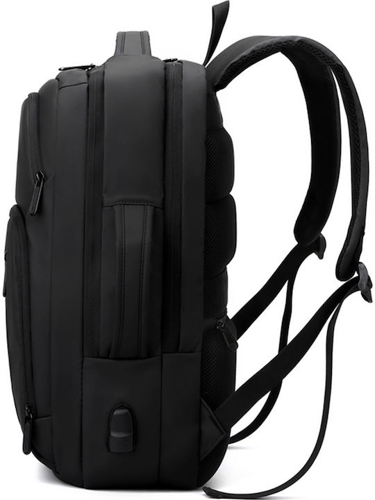 Forecast Waterproof Laptop Backpack for 15.6" Laptop with USB Port in Black Color 2109-mayro