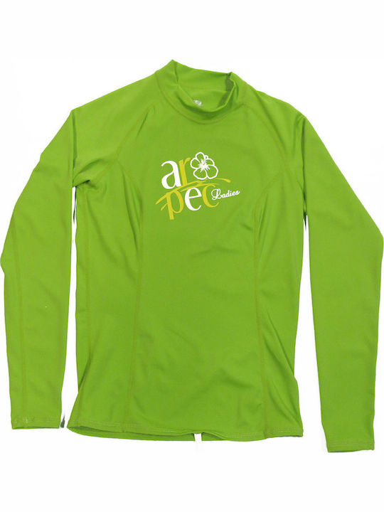 Aropec Femei Mânecă lungă Tricou de protecție solară Verde