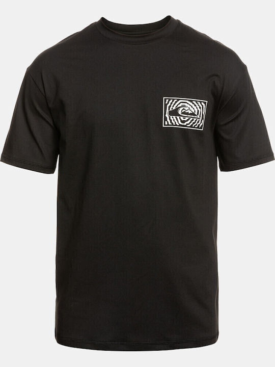 Quiksilver Mix Session UPF 50+ Men Short Sleeve Sun Protection Shirt Black