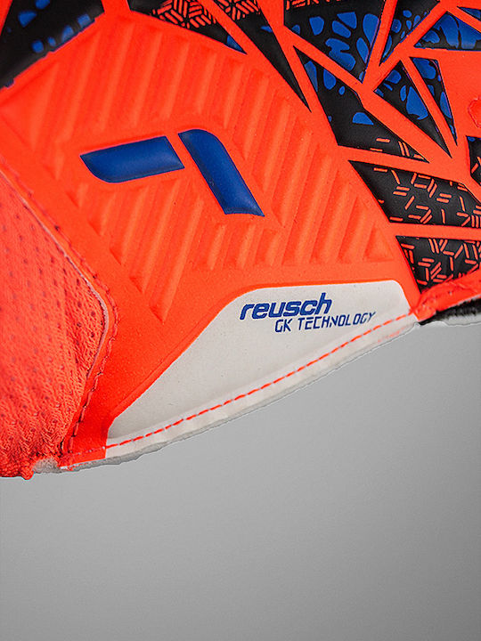 Reusch Attrakt Infinity Solid Kids Goalkeeper Gloves Orange