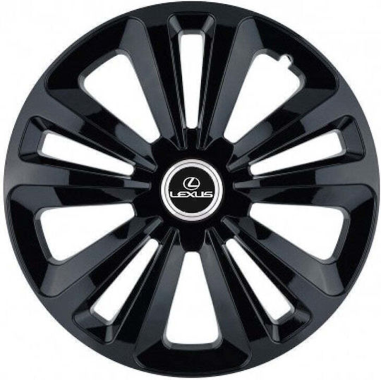 Car Hubcap Set with Lexus Emblem 14" 4pcs Orange