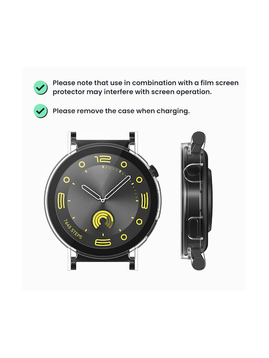 KWmobile Пластмасов Калъф в Прозрачен цвят за Huawei Watch GT 4 (41 мм)