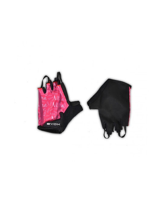 Byox Halber Finger Fahrradhandschuhe Erwachsene Rosa