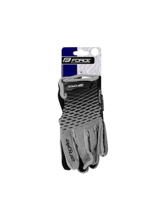 Force Mtb Angle Full Finger Cycling Gloves Adults Gray
