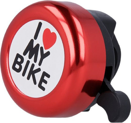 Forever I Love My Bike Велосипедно камбанче Червен