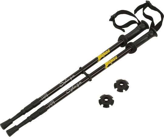 Ande Ande Spluga Telescopice Baston de trekking din aluminiu 2 buc Negre