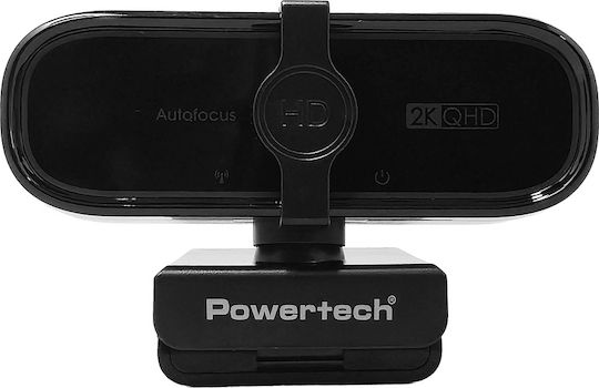 Powertech Уеб камера 2K с автофокус Черен PT-1427