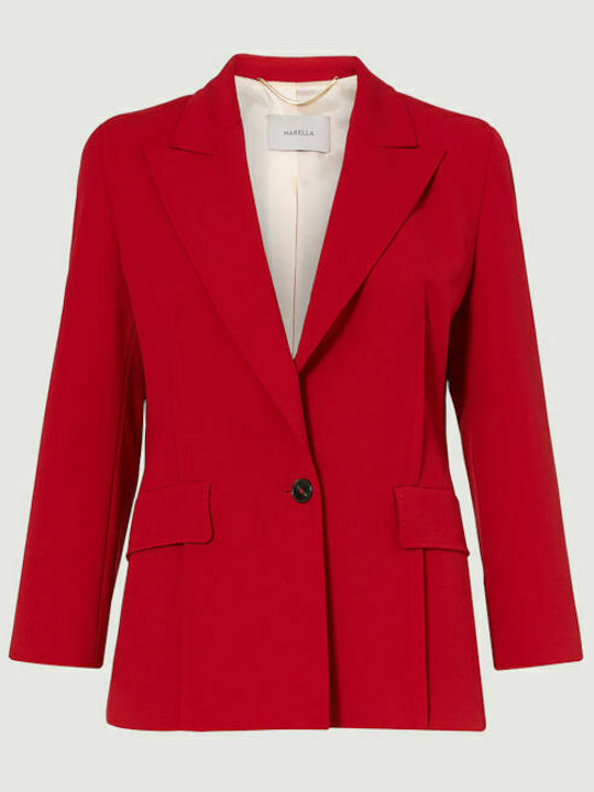 Marella Women's Waisted Blazer Red