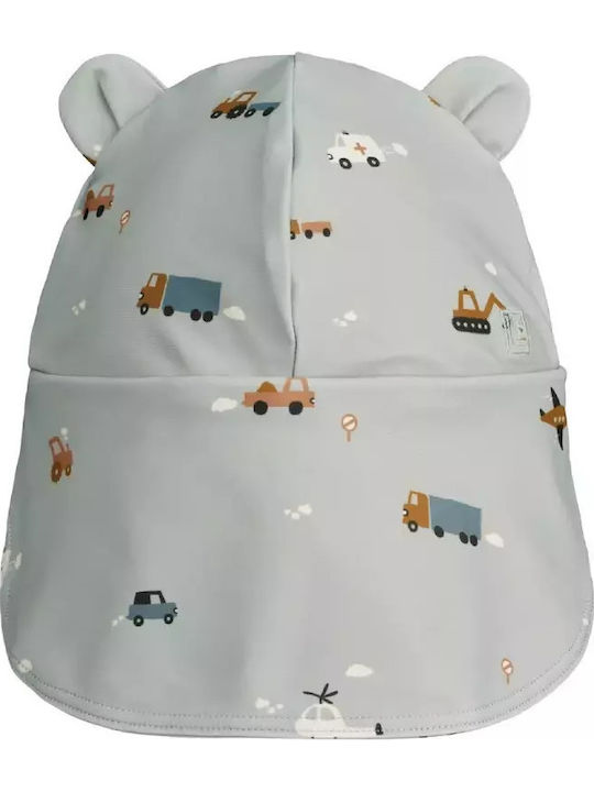 Liewood Kids' Hat Fabric Sunscreen Senia Vehicles Light Blue