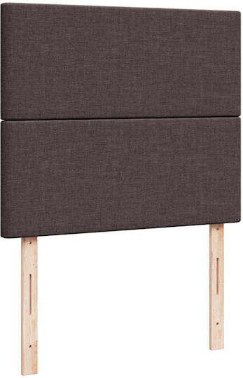 vidaXL King-Size-Bett Mit Stoff Dunkelbraune Mit Lattenrost Und Matratze 190x190cm