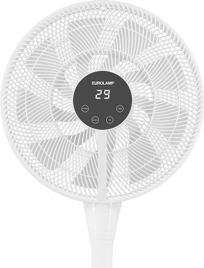 Eurolamp Pedestal Fan 25W 40cm Diameter White