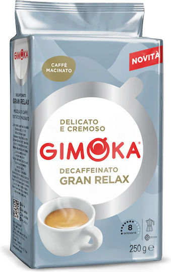 Gimoka Кафе Еспресо Безкофеинов Gran Relax Classic Смляно 250гр