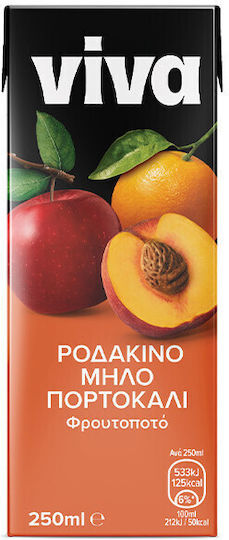Viva 250ml Pfirsich-Apfel-Orange Fruchtsaftgetränk 1-49980