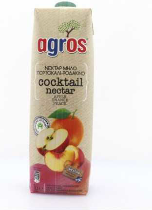 Agros Băutură din Fructe Suc Portocală / Măr / Piersică 1000ml 1buc