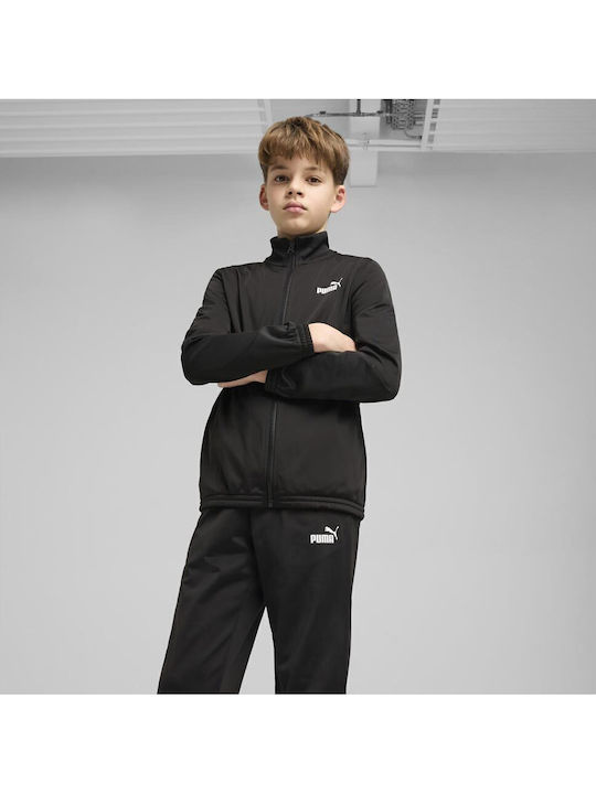 Kids Sweatpants Set Black 2pcs Poly