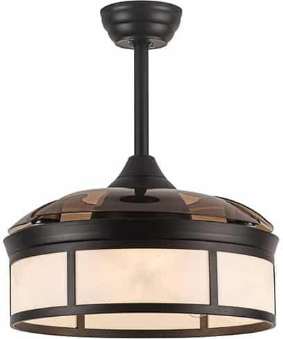Eurolamp 107cm Ceiling Fan with Light Fixture Black
