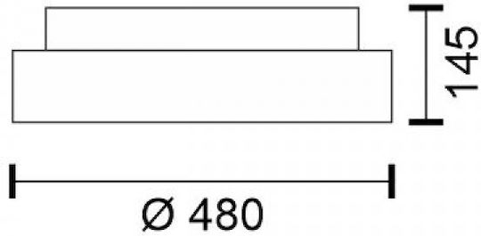 Spot Light Closed Type (Ceiling Light) 48cm with Light White
