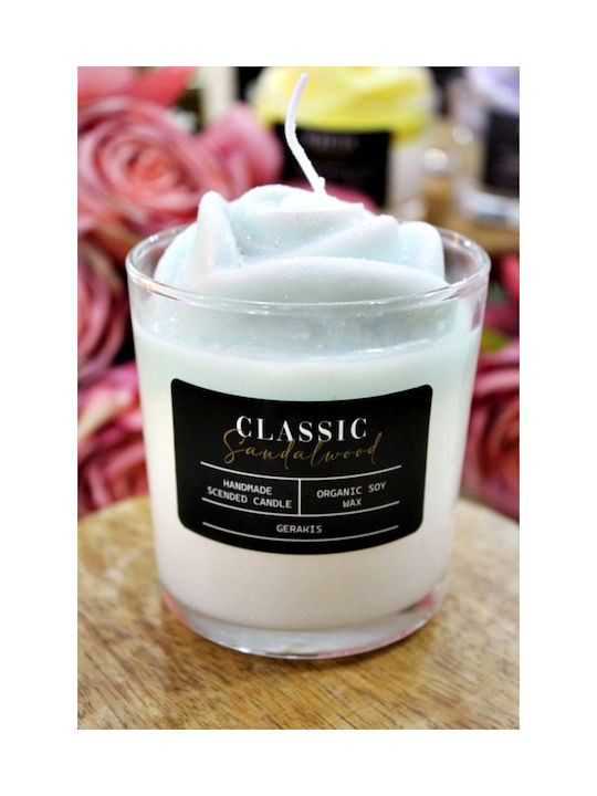 Aromatic Soy Candle Rose Sandalwood Glass Big Φ8.5 X 8.9 Cm