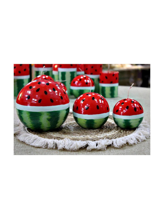 Handmade Ball Candle Watermelon 29 Cm