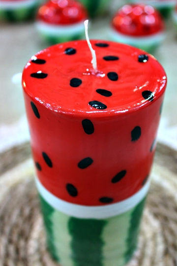 Handmade Candle Watermelon 8 X 15 Cm