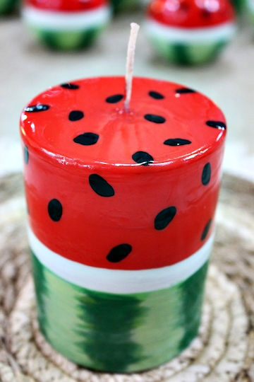 Ръчно Изработена Свещ Watermelon 8 X 10 См Ръчно Изработена Свещ Watermelon 8 X 10 См