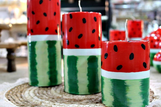 Handmade Watermelon Candle 8 X 10 Cm