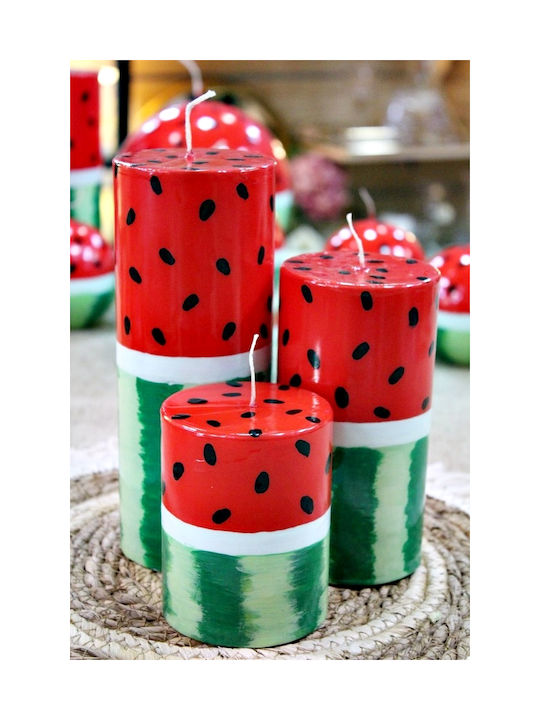 Handmade Watermelon Candle 8 X 10 Cm