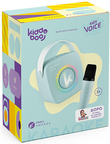 Kiddoboo Караоке Тонколона с Безжичен Микрофон и Светлинни Ефекти NikoletaTV KBT3NTBLU Син