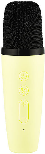 Kiddoboo Karaoke Speaker With Wireless Microphone And Lighting Effects NikoletaTV KBT3NTYEL Yellow