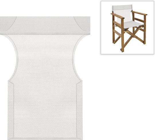 Megapap Waterproof Director Chair Cover White 46x80cm