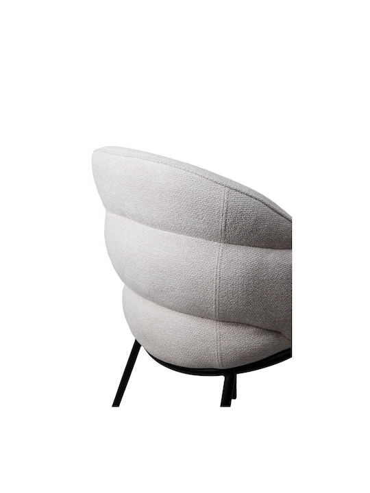Carmen Dining Room Fabric Chair Cream 59x60.5x83.5cm 2pcs