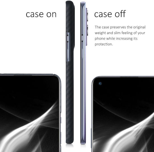Kalibri Задна корица Aramid Fiber Черен (OnePlus 9)