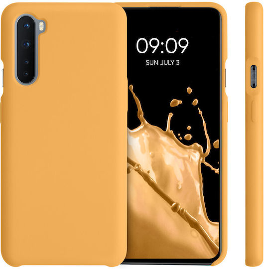 KWmobile Umschlag Rückseite Silikon Gelb (OnePlus Nord)