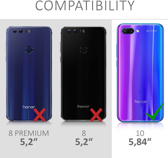 KWmobile Huawei Umschlag Rückseite Synthetisches Leder / Leder Schwarz (Ehre 10)