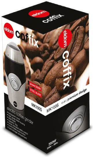 Eldom Electric Coffee Grinder 150W for 50gr Beans Silver