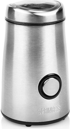 Princess 242196 Electric Coffee Grinder 150W for 50gr Beans Silver