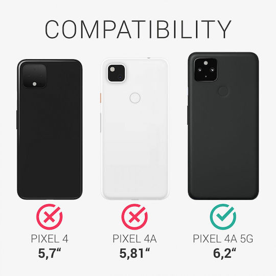 KWmobile Umschlag Rückseite Silikon Blau (Google Pixel 4a 5G)