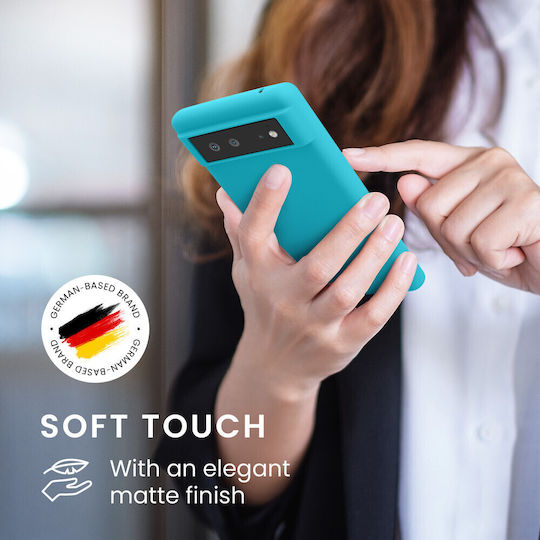 KWmobile Umschlag Rückseite Silikon Hellblau (Google Pixel 6)