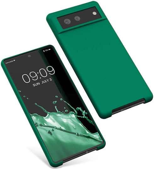 KWmobile Umschlag Rückseite Silikon Grün (Google Pixel 6)
