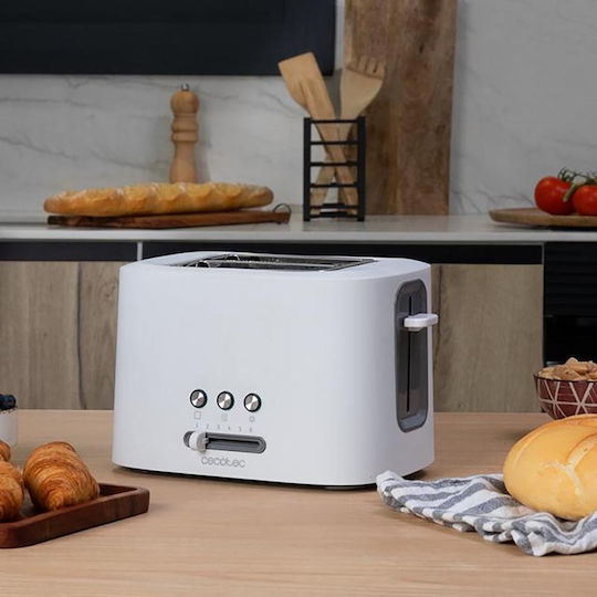 Cecotec Toast&Taste 9000 Double Φρυγανιέρα 2 Θέσεων 980W Λευκή