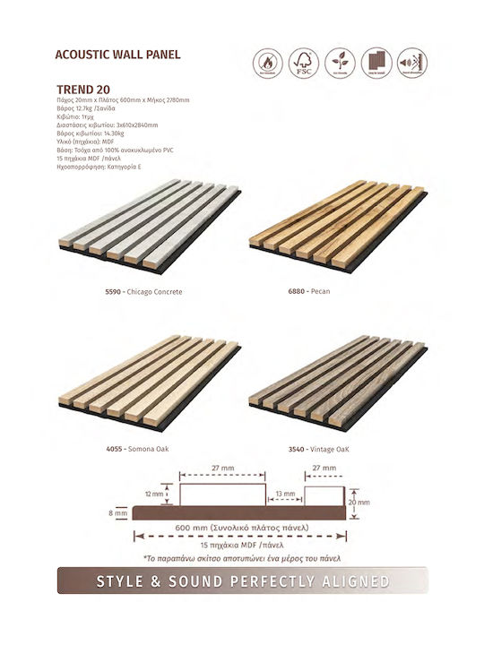 Akustik 3D-Panel Trend 4055 Sonoma Eiche 20 600 2780mm Newplan Newplan