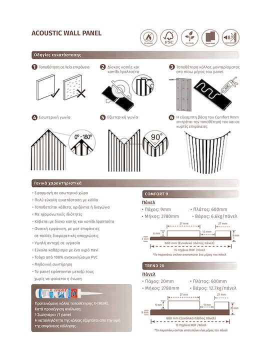 Acoustic 3d Panel Trend 6880 Pecan 20 600 2780mm Newplan Newplan