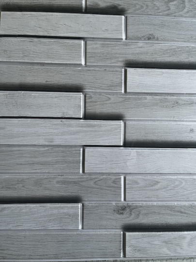 Panouri Decorative 3D Din PVC Cu Adeziv White Oak Alb 98x48x0.3cm