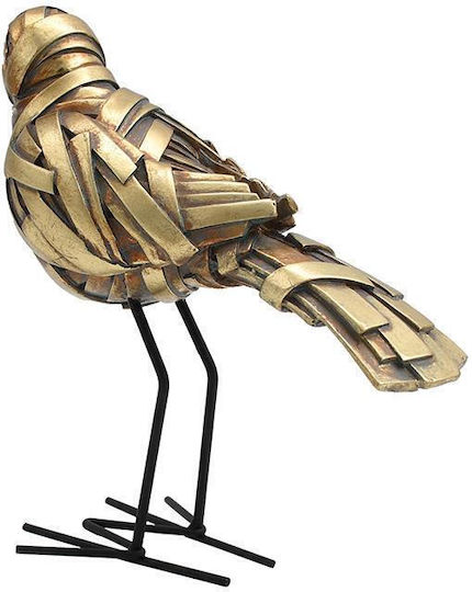 Table Decorative Figure Fylliana Fl25089 Bird Gold-Black Color 20x7x17cm