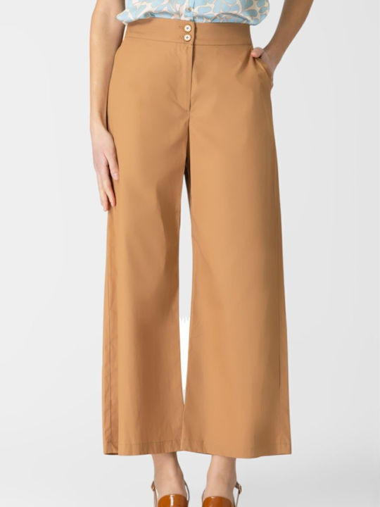 Damen Stoff Hose Brown
