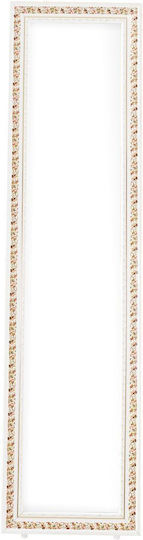 Polihome Daniel Καθρέπτης με Μπεζ Ξύλινο Πλαίσιο 148x39cm