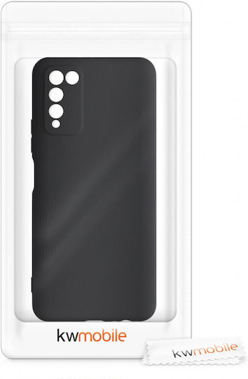 KWmobile Huawei Umschlag Rückseite Silikon Schwarz (Ehre 10)