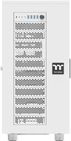 Thermaltake AX700 TG Gaming Full Tower Computer Case with Side Window Snow